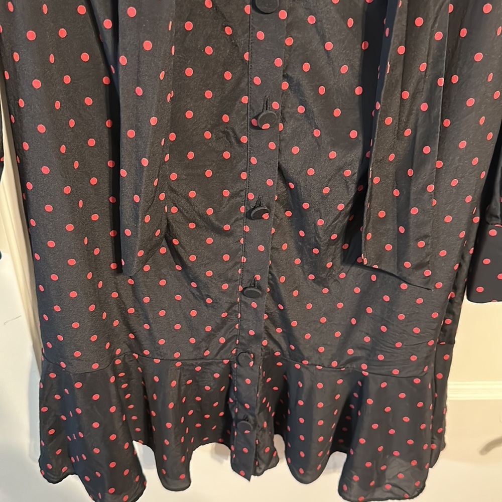 Veronica Beard Linley Tie Neck Long Sleeve Mini Dress Tunic Long Top Size 4 - Picture 12 of 17